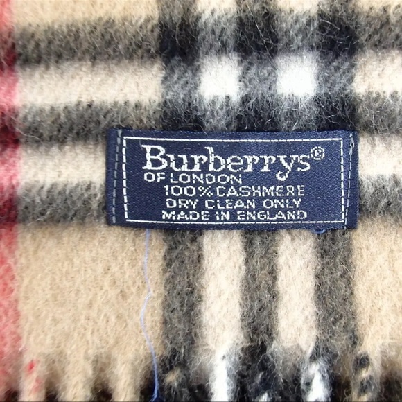 AUTH BURBERRY Nova Check 100% Cashmere Scarf - Picture 6 of 6